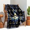 1PC The square-of Freemasonry printed blanket, al season lightweighsonry blanket home office outdoor nap multifuncsonry blanketional blanket