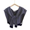 Women's Striped Knit Shawl: Spring/Autumn Collarless Vest Scarf for Air-Conditioned Rooms