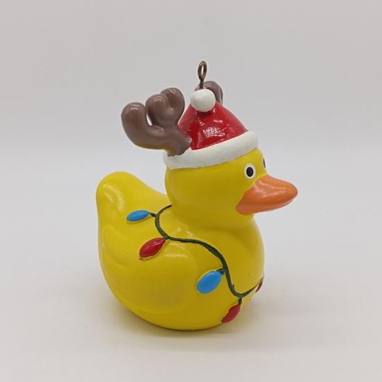 Рождественская подвесная утка, украшение для дома и улицы, рождественская елка, шарф из рогов лося, желтая утка, украшение из смолы, кулон, праздничный подарок