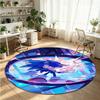 Sonic the Hedgehog Printed Round Crystal Velvet Rug Soft Non Slip Floor Carpet For Bedroom Holiday Gift