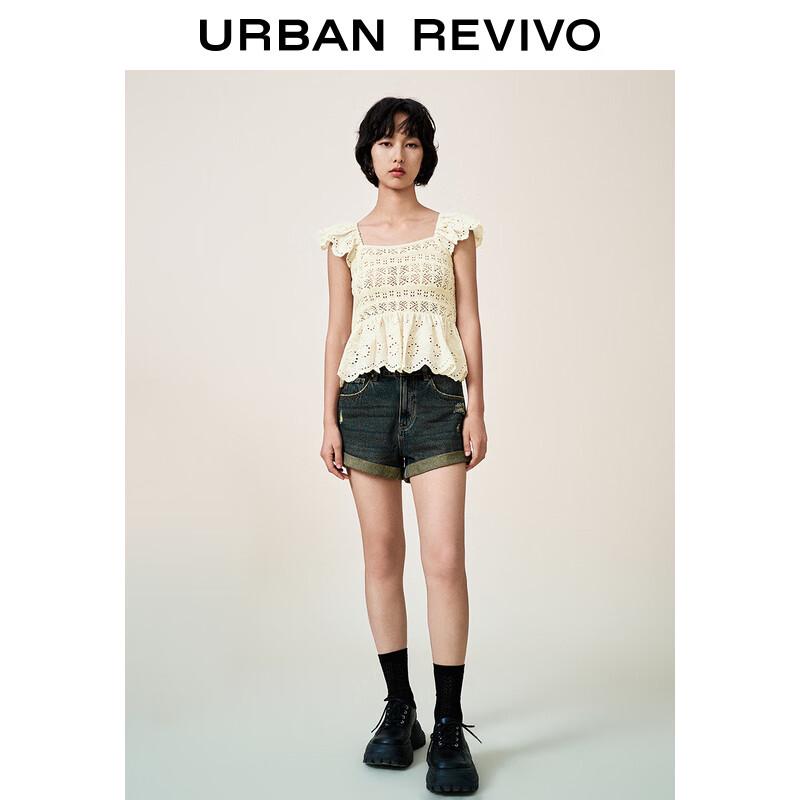 Женский трикотажный топ с короткими рукавами, сладким кружевом и вышивкой