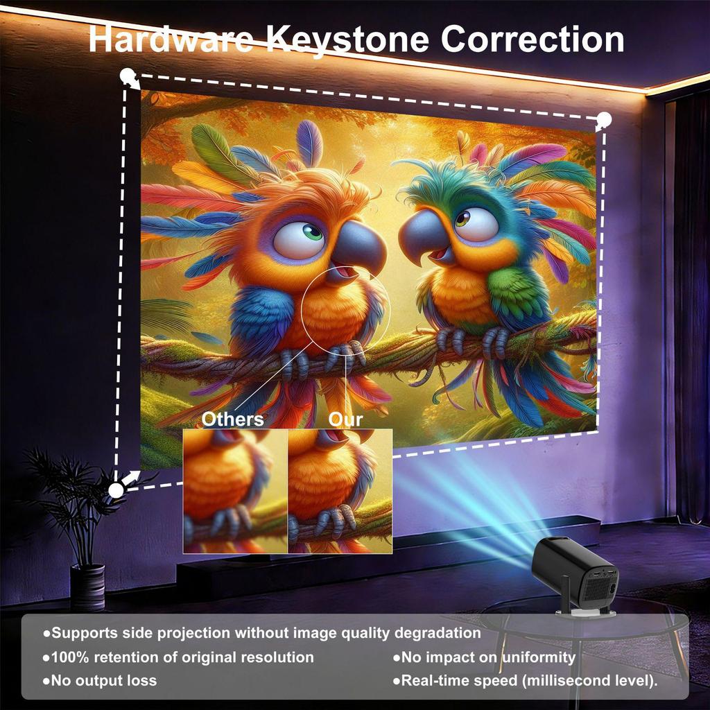 Игровая консоль U1 8K Android Портативный умный HD-проектор с WiFi для наружного и домашнего использования