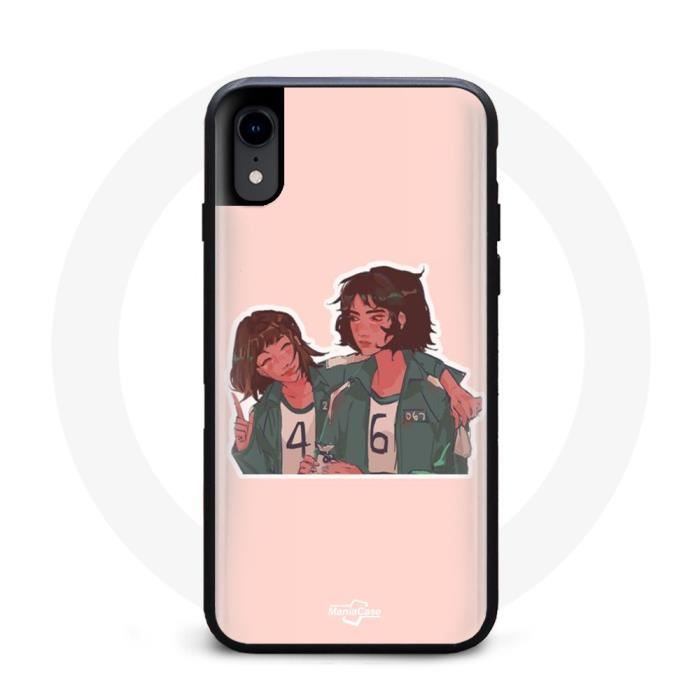 Coque Maniacase pour Iphone X Squid Game Ji Yeong No 240 AND Kang Sae Byeok No 067 -