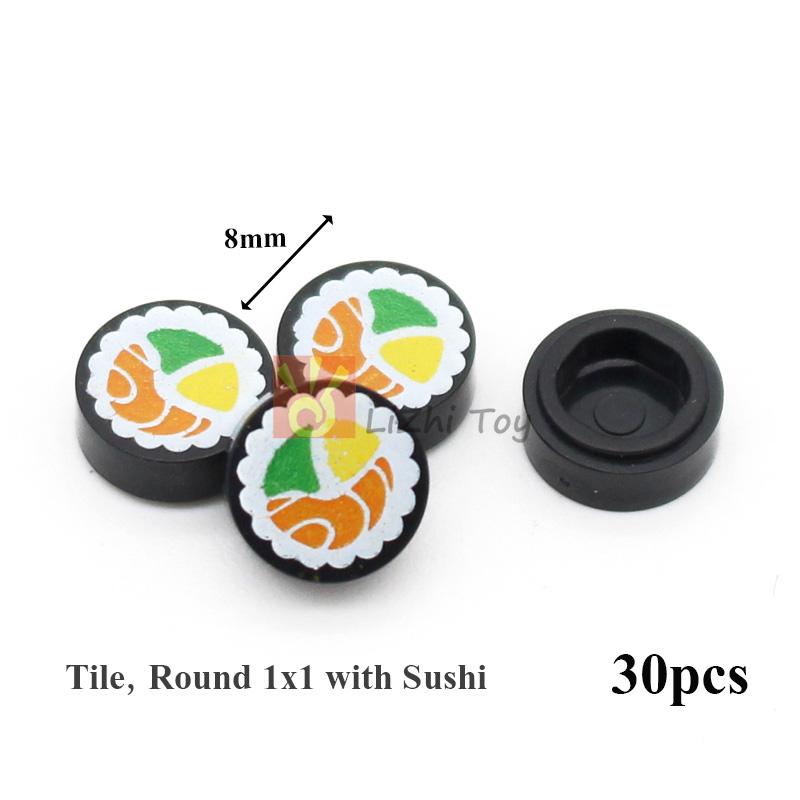 MOC Городские уличные фигурки Вид Печать Еда Десерт Традиционная китайская кухня Строительные блоки Монитор Глаза Кирпичики Напечатанные игрушки