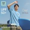 JEANSWEST LIFE Мужская футболка с коротким рукавом, охлаждающая, с защитой UPF50+, из ледяного шелка