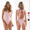 Elegant Women Sexy One Piece V Neck Bandage Swimwear Beach Backless Swimming Suit For Stylish Summer Days