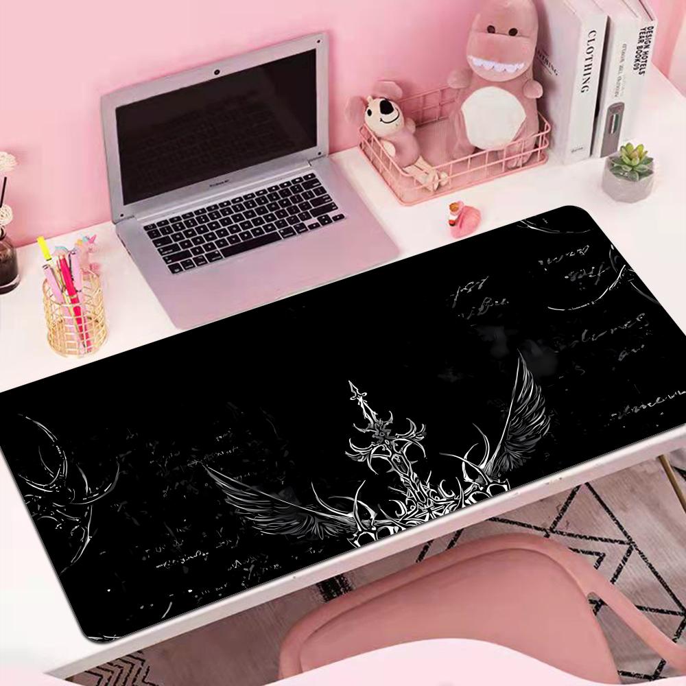 Hybxaxc Black Sword Art Mouse Pad Xxl Gothic Symbol Mousepad Rubber Large Computer Desk Accessories Gaming Keyboard Cabinet Mat