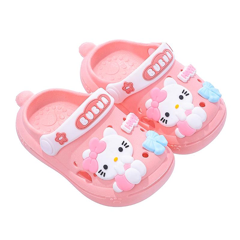 Мягкие нескользящие мультяшные тапочки для девочек, малышей и младенцев - Летняя домашняя обувь