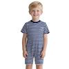 Thigh-Length Anti-Strip Romper for Kids: Invisible Back Zip, Breathable Short Sleeve, Ideal for Sensory & Behavioral Care