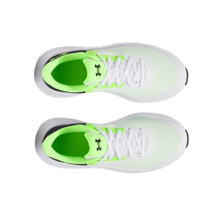 Under Armour Rogue 5 GS Бело-черные гипер-зеленые детские кроссовки 3028269-100