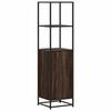 VidaXL Высокий буфет дуб коричневый 35,5x35x139 см инженерное дерево металл, боковой шкаф, высокий шкаф для хранения, 849048