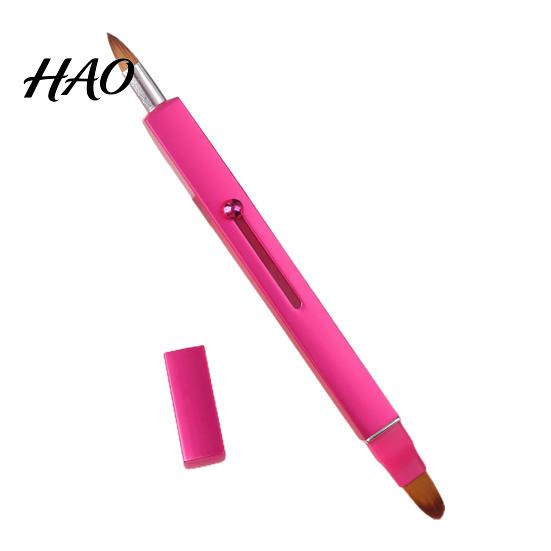 Lip Smudge Brush Dustproof Design Soft Bristle Matte Texture Non-slip Comfortable Grip Beauty Tool Multifunctional Retractable Makeup for Lady