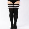 Striped Women Stockings Over Knee Long Socks Fashion Women Keep Warm Long Socks Black White Striped Hosiery
