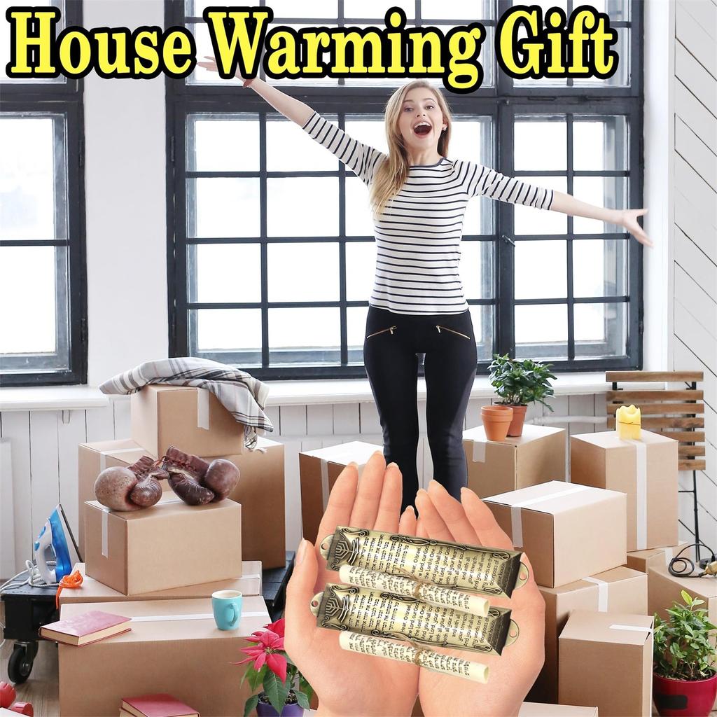 Мезуза для двери, металлическая мезуза со свитком для двери, еврейская мезуза для двери с благословением на дом на английском/еврейском языке для еврейского подарка на новоселье