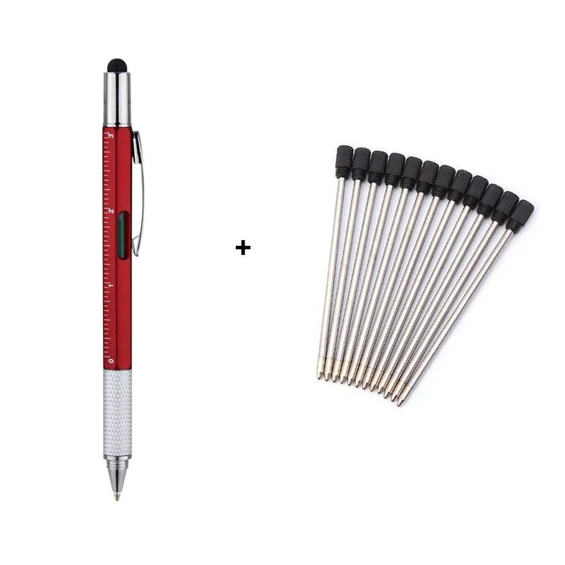 1 комплект 7 в 1 с ручным инструментом, многофункциональной шариковой ручкой, измерительной линейкой, отверткой, сенсорным экраном, стилусом, спиртовым уровнем