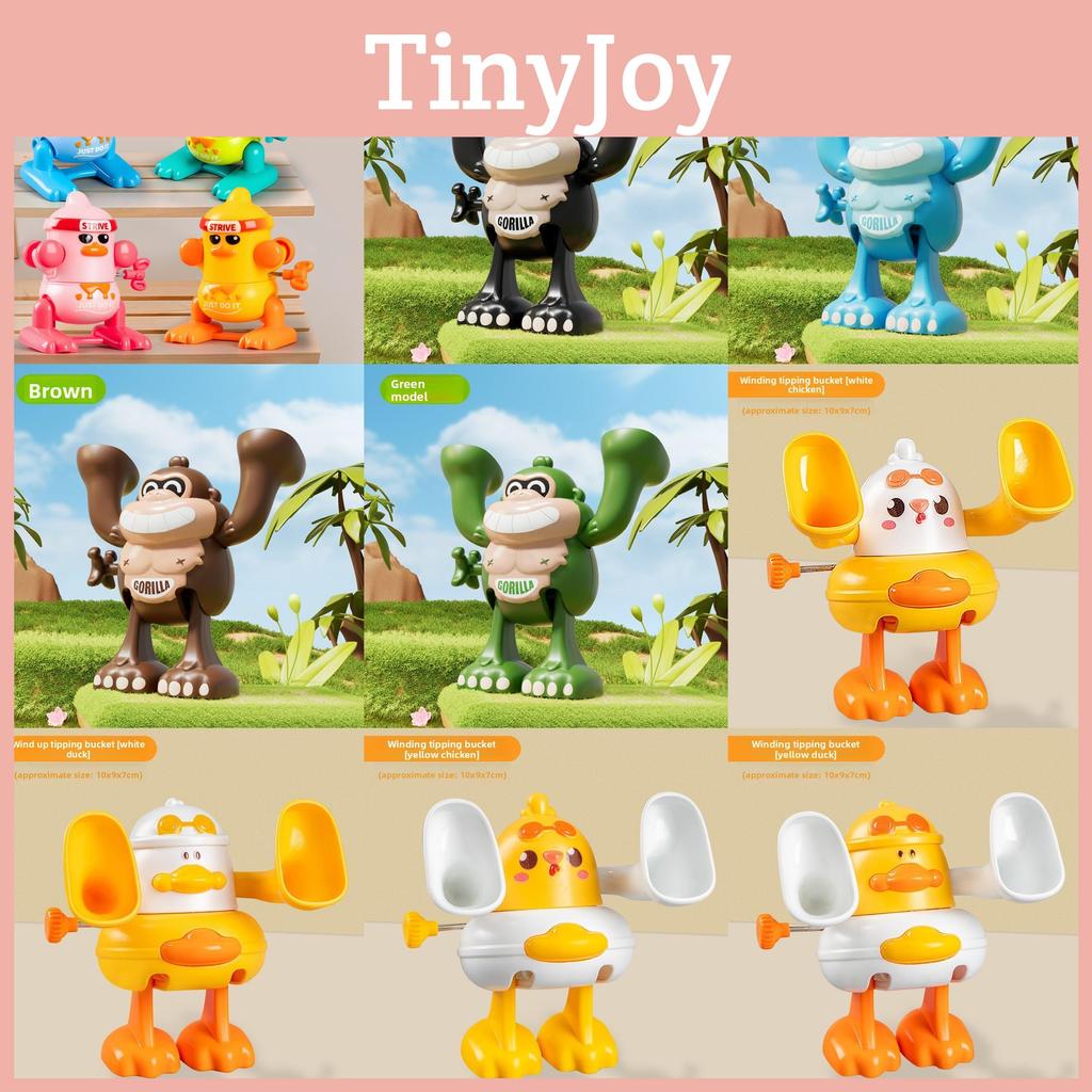 Пластиковый набор детских игрушек с мультяшной уткой и гориллой для обучения и развития младенца