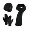 3 In 1 Gloves Scarf Hat Set Man Winter Warm Knitted Beanie for Men Touchscreen Gloves for Women Thermal Scarf Full Neck Cover