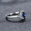 Натуральное королевское синее кольцо Дианы с синим цирконом, женское кольцо с инкрустацией красочных сокровищ, высокая мода