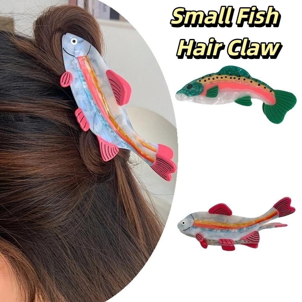 Cute Ocean Animal Hair Clip Creative Geometry Shark Clip Sweet Small Fish Hair Claw Vacation