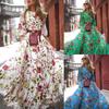 2025 New Women's Chiffon Maxi Dress With Floral Print, Bohemian Style Swing Dress For Vacation, Elegant Bodycon Evening Gown For Special Occasions