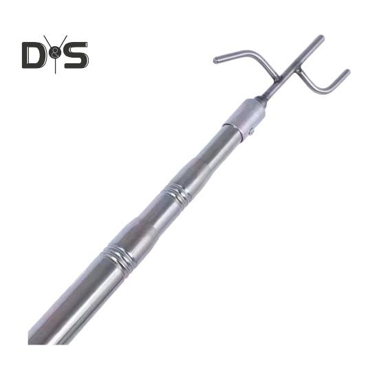 Телескопический захват из нержавеющей стали с крюком для захвата, съемник для штор, сушилка для одежды, съемник для рыболовной сети, портативный грузовой захват для дома