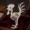 Realistic Animal Skeleton Halloween Rooster Statue, Resin Chicken Bone Figurine for Yard Lawn, Life Size Spooky Outdoor Garden Decor Haunted
