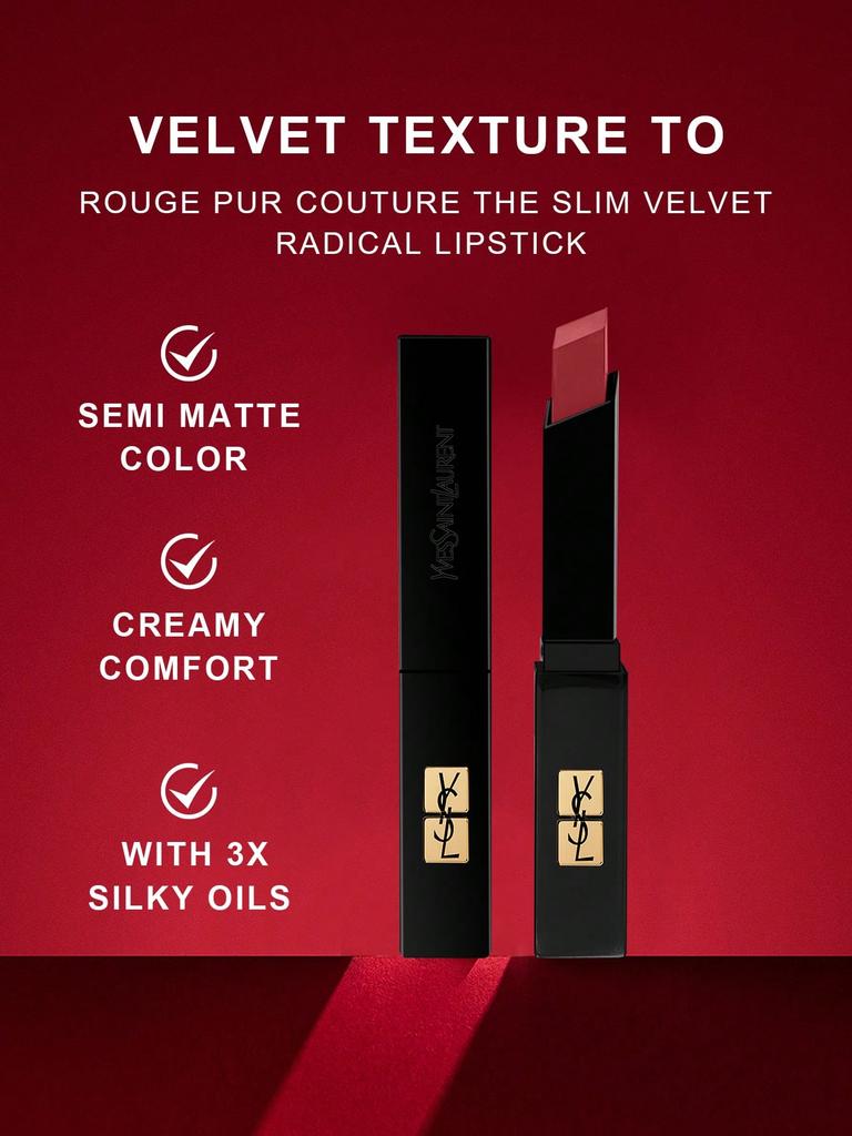 Yves Saint Laurent THE SLIM VELVET RADICAL Помада 2 г - Роскошный бархатно-матовый