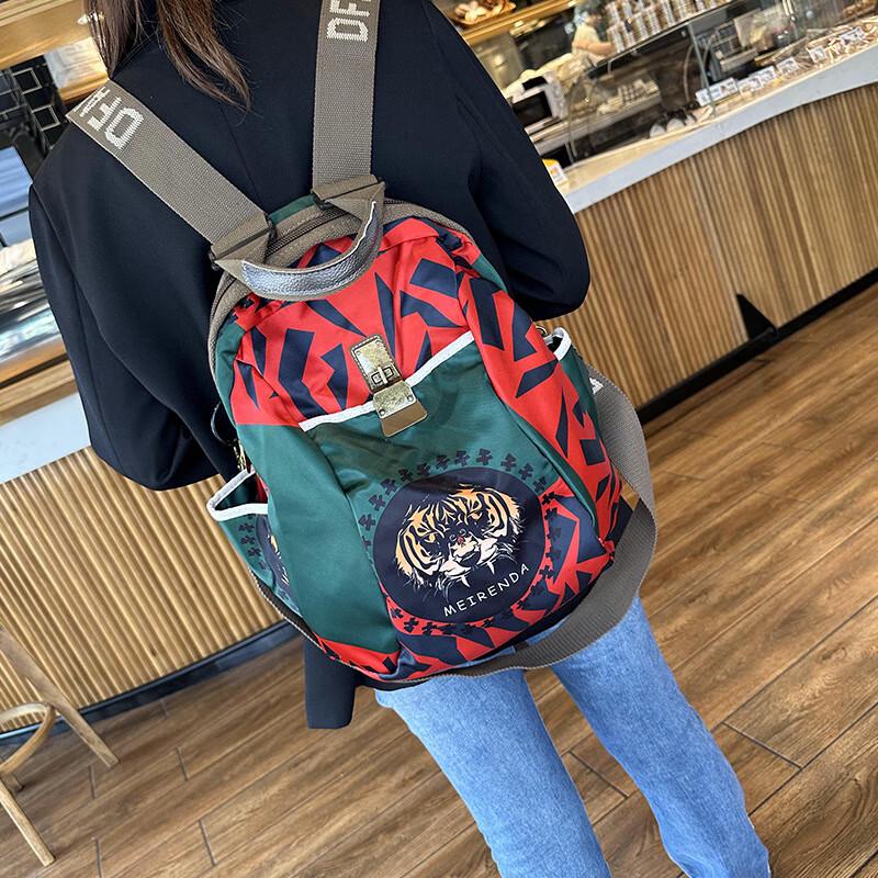 Женский модный многоцелевой рюкзак из Оксфорда с тигровой головой