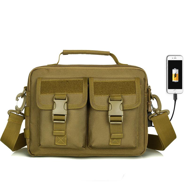 Кемпинговая сумка Molle Tactical Messenger Bag Belt USB Outdoor Hunting Bag Assualt Tactique Sling Fishing Hiking Sport Bag Fanny Pack