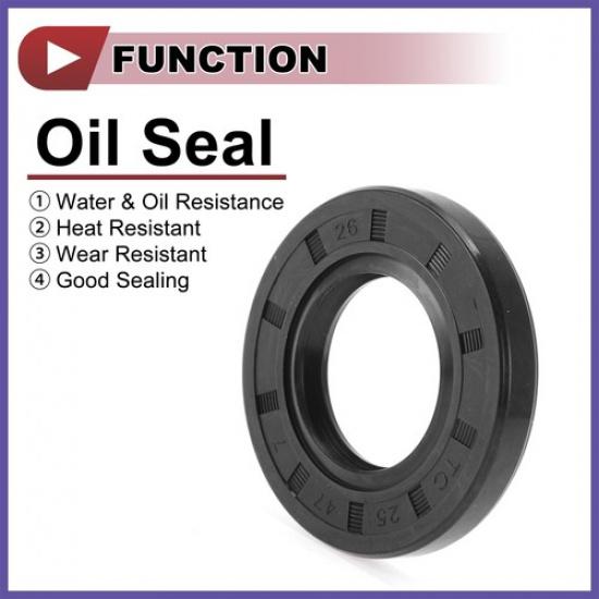 Rotary Shaft Seal Oil Seal Nitrile 70 Durometer Rubber 25x47x7mm 5 Pcs