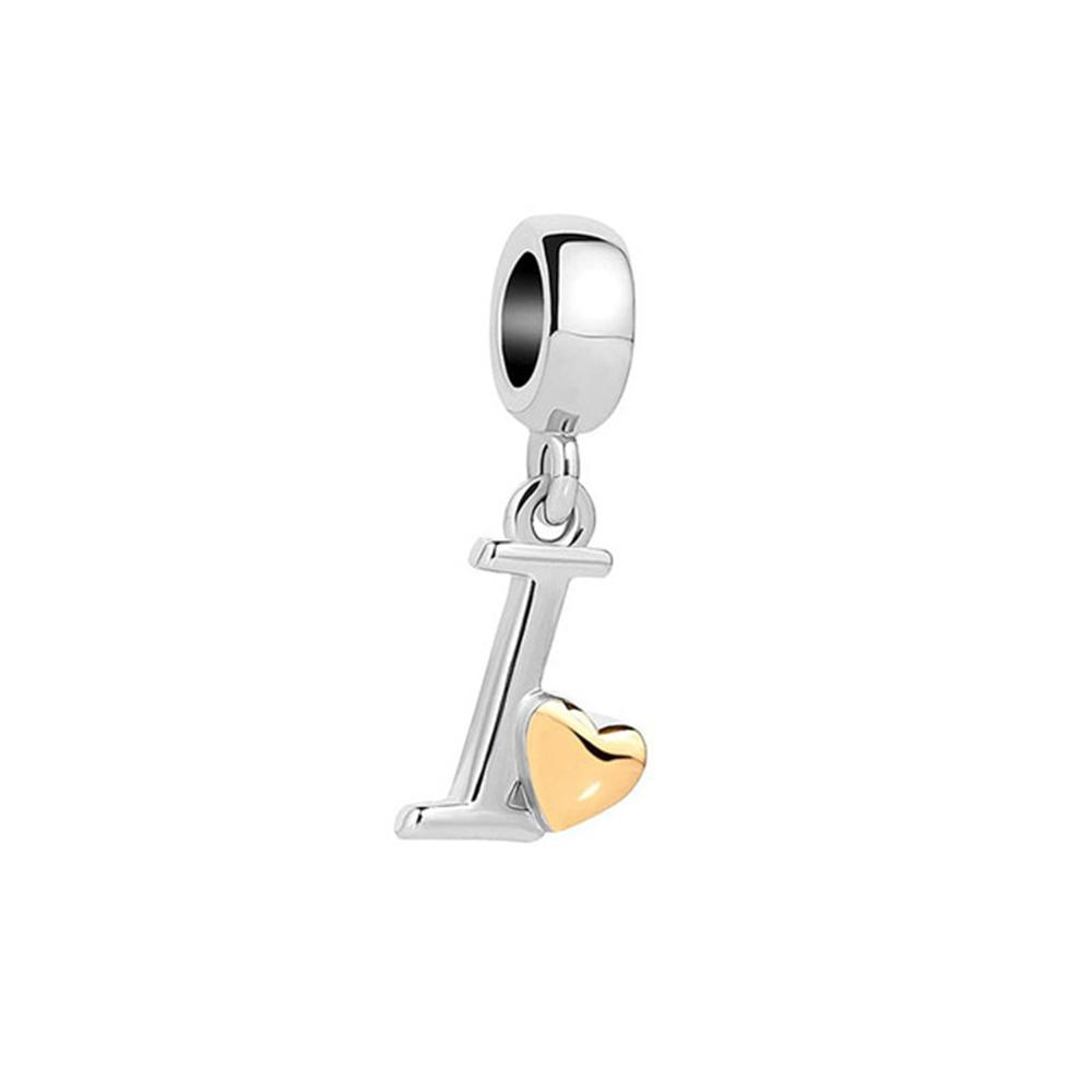 Новый медный с покрытием Rose Gold, Light Gold, двухцветный, с 26 английскими буквами, подвеска-шарм, совместим с браслетами, ожерельями, для самостоятельного изготовления украшений