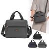 Large Capacity Men's Briefcase Business Office Commuter Shoulder Bag Solid Color Crossbody Bag