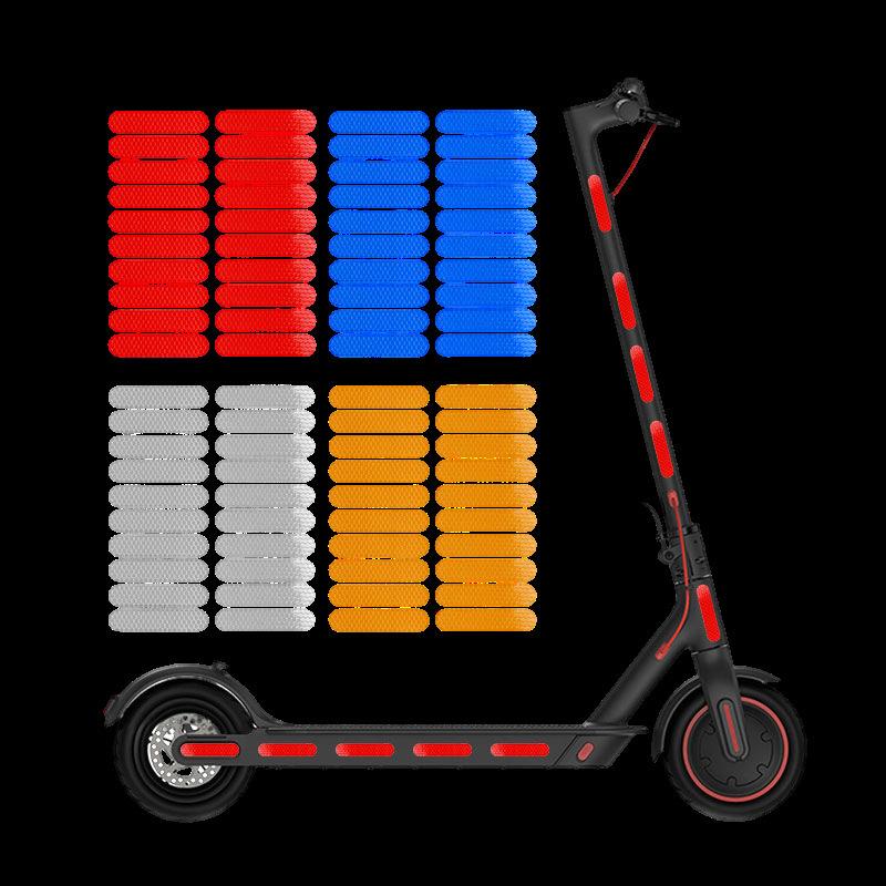 Светоотражающие наклейки на колеса самоката - Боковые предупреждающие светящиеся пленочные наклейки, Аксессуары для улучшения видимости и безопасности во время поездок