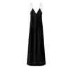 Spring New Arrival French Black Dress Evening Long Dress Silk Satin Texture Intimates Style Dress 8325840