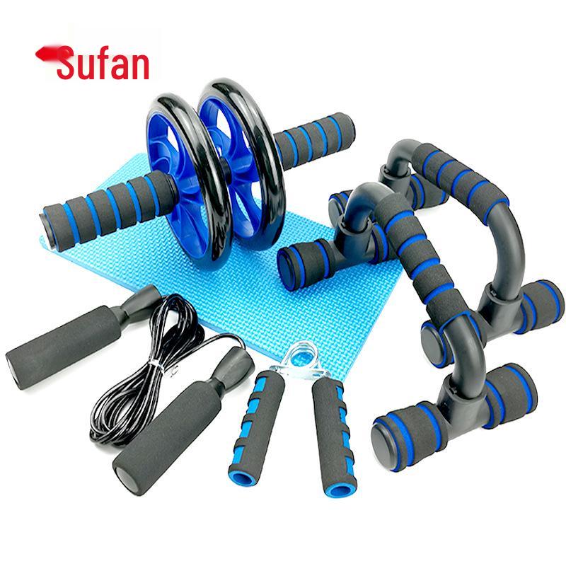 5-Piece Fitness Set: Ab Wheel & Push-Up Bars for Comprehensive Core Training