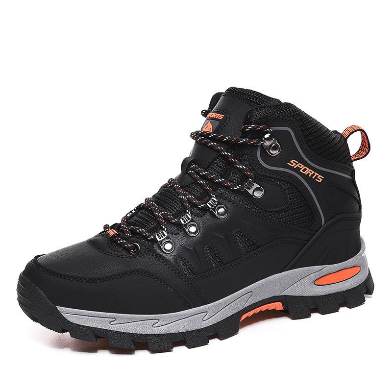 "Autumn/Winter 2021 Men's High-Top Outdoor Hiking Shoes, Size 47, Unisex Sports Cross-Country Sneakers A22"