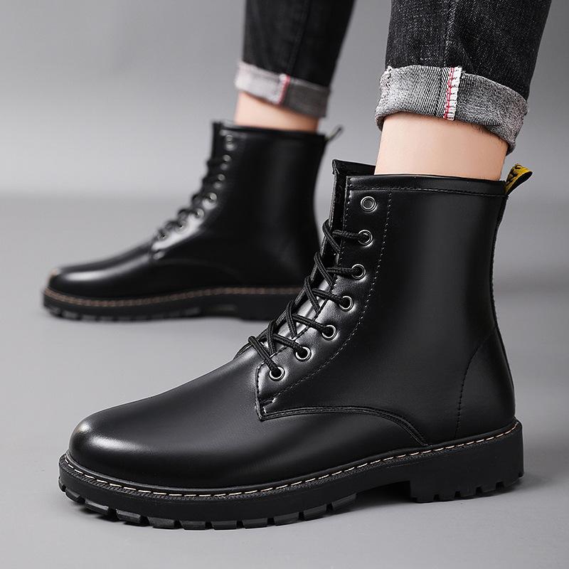 Autumn and Winter New Fashion Martin Boots Outdoor Tooling Shoes Student Versatile Casual Shoes Retro Locomotive Men's Boots