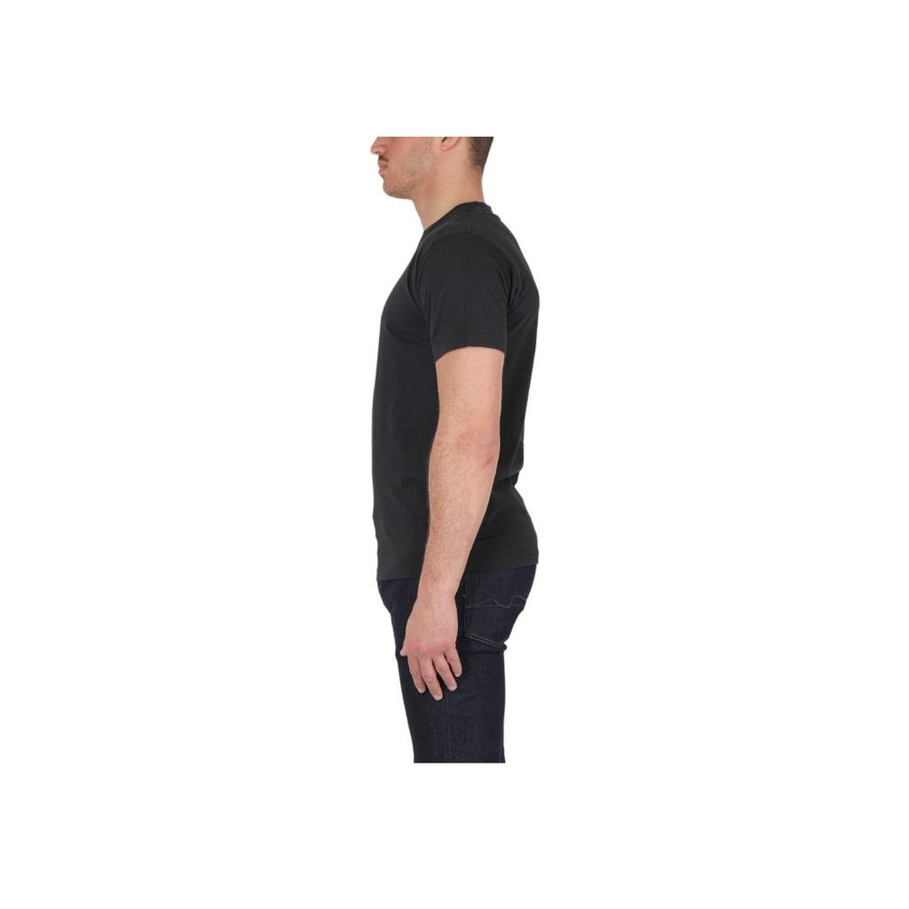 STONE ISLAND Черная мужская футболка с маленьким логотипом 74152NS55-V0029