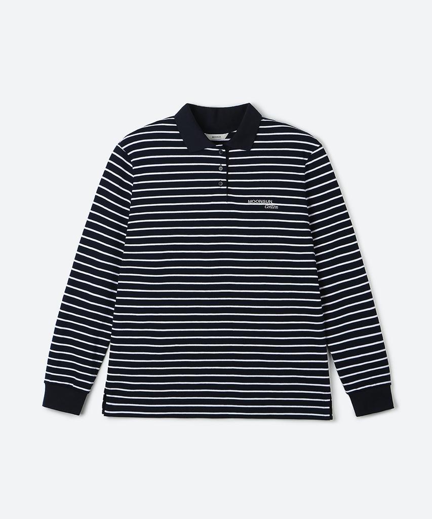 MOONSUN 01 M.C Unisex, Stripe Pk Shirt / Navy