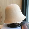 Double-sided Wear Gentle Solid Color Wool Knitted Basin Hat Simple Literary Retro Autumn and Winter Sunshade Bucket Hat Women
