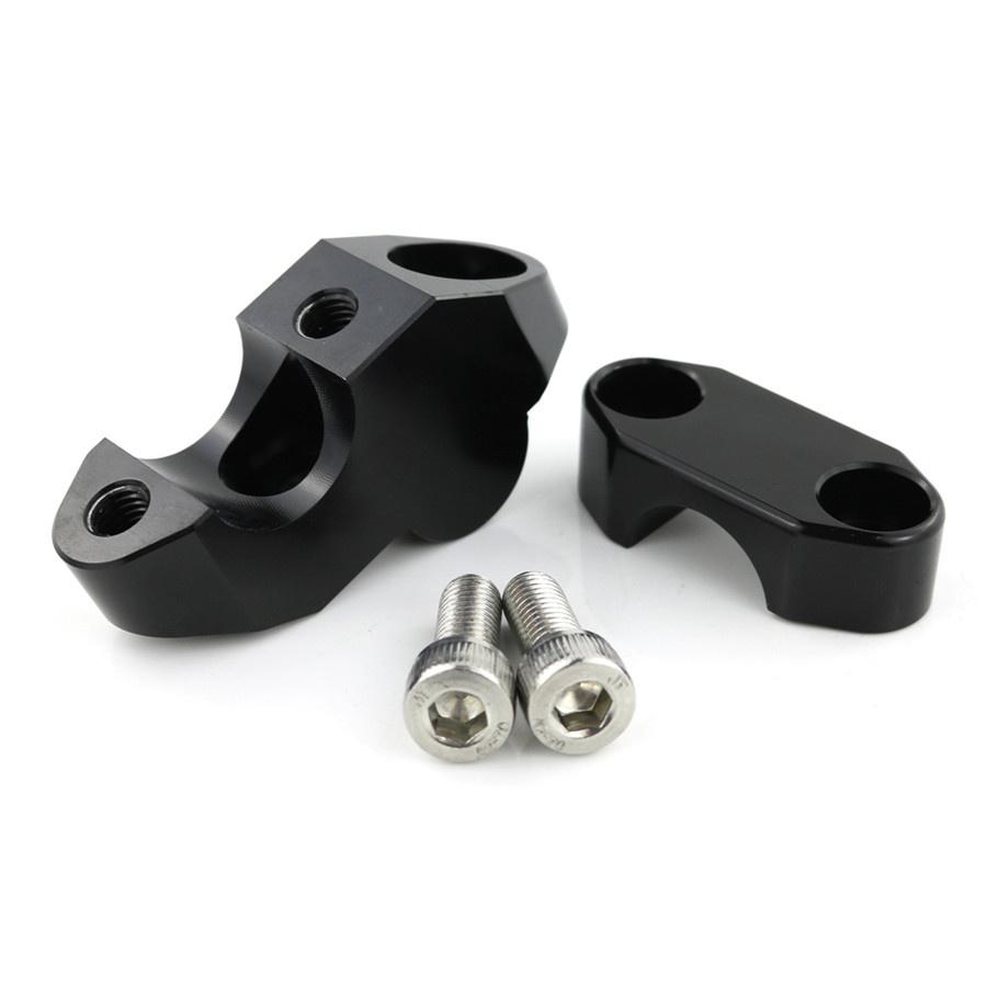1Pair 7/8" Motorcycle Extension Back Moved Up Handlebar Risers Black Aluminum