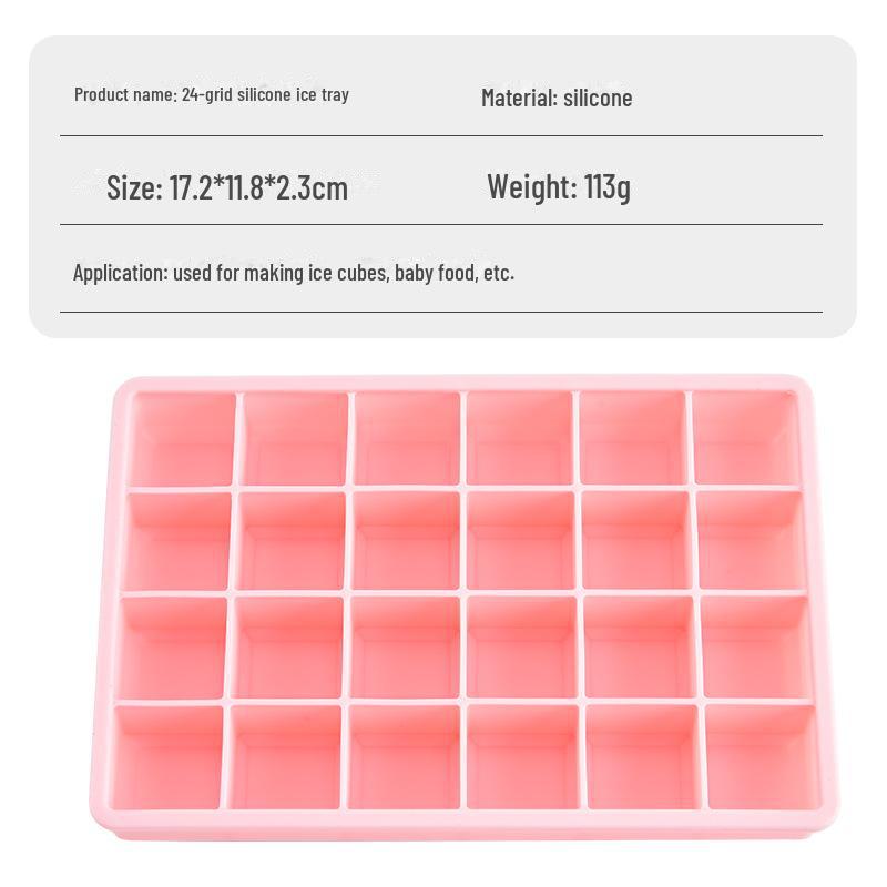 15 & 24-Grid Silicone Ice Cube Tray with Lid - Easy-Release Square Mold