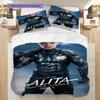 Alita Battle Angel Futuristic Warrior Bedding (1 * duvet cover + 2 * pillowcase, without core) 2D Flat Christmas birthday gift Soft and comfortable