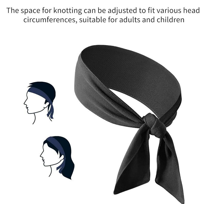 Прочная спортивная повязка на голову для тенниса, баскетбола, йоги, влагопоглощающая, прохладная, прочная, с узлом, повязка для волос, для улицы, разноцветная, мягкая, потовпитывающая