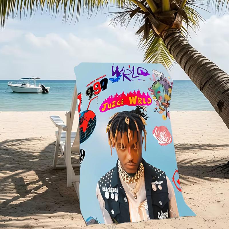 Beach Towel with Juice WRLD Pattern - soft,absorbent,machine washable Lightweight&Modern,swimming,Travel Essentials