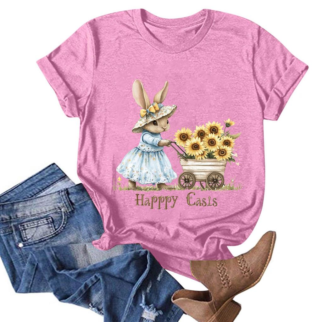 Женская модная повседневная футболка с круглым вырезом и принтом, пуловер с короткими рукавами, топ