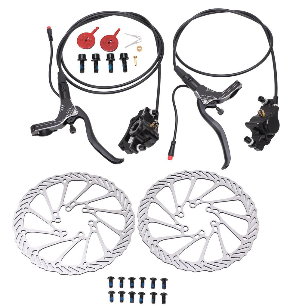 Bike Disc Brake Set Sensitive Front Rear Power Cut Off Hydraulic Brake Kit for Electric Scooter