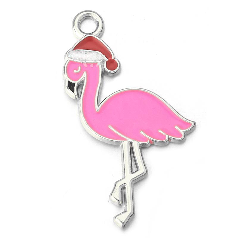 10pcs/lot Alloy Drip Oil Pendant Santa Claus Snowman Christmas Tree Charm Pendant For DIY Men Women Earrings Necklace Party Gift