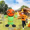 Halloween Inflatable Pumpkin Decoration Spooky Giant Blow Up Figure with Pumpkin Head for Lawn Yard Party Garden Outdoor Decoration