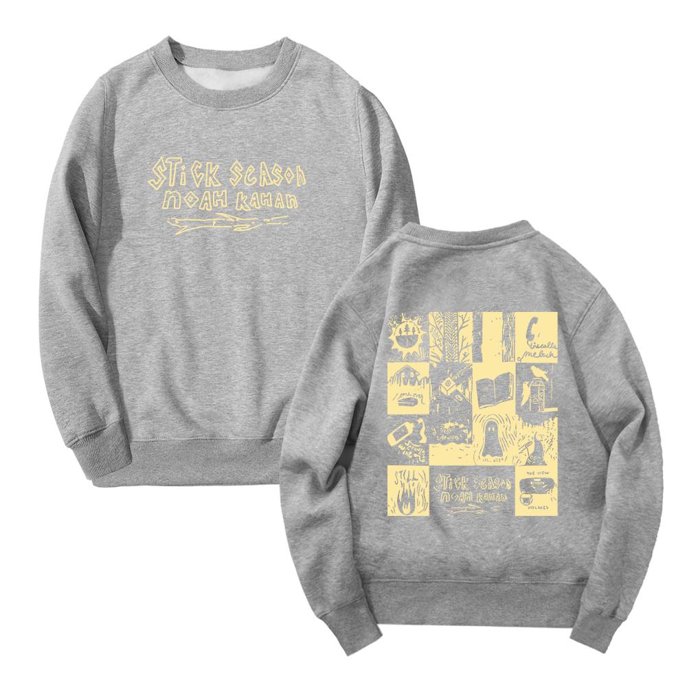 NOAH KAHAN Stick Season 2023 World Tour, толстовка большого размера, женский пуловер унисекс с длинными рукавами, свитшот с круглым вырезом, повседневный спортивный костюм